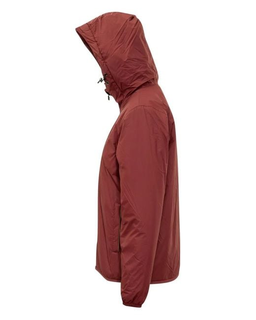 K-Way Red Hooded Padded Jacket for men