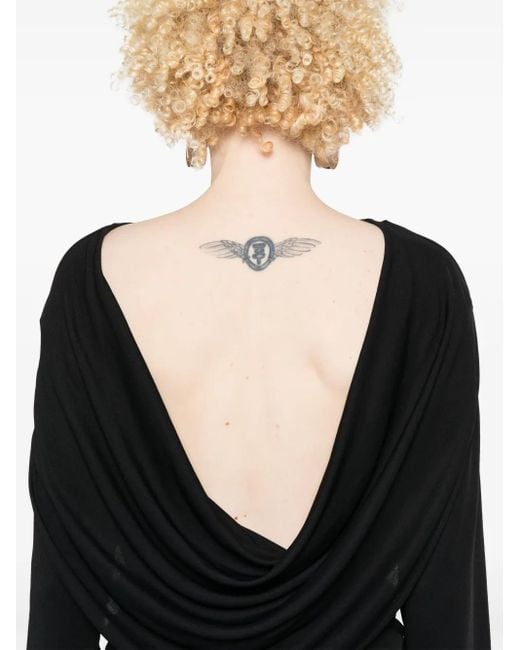 Top Drapeado Jacquemus de color Black