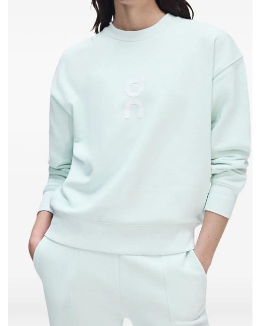 On Shoes Blue Club Crew Sweatshirt for men