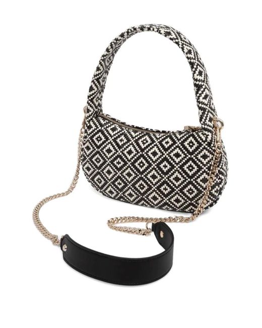 Guess Gray Logo-Plaque Cross Body Bag
