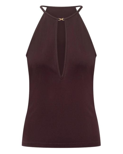 Tom Ford Purple Neckholder-Top aus Jersey