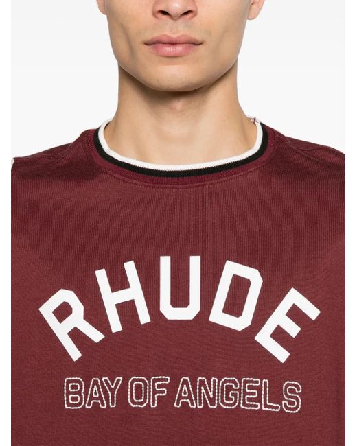 Rhude Red Lightning Jersey T-Shirt for men