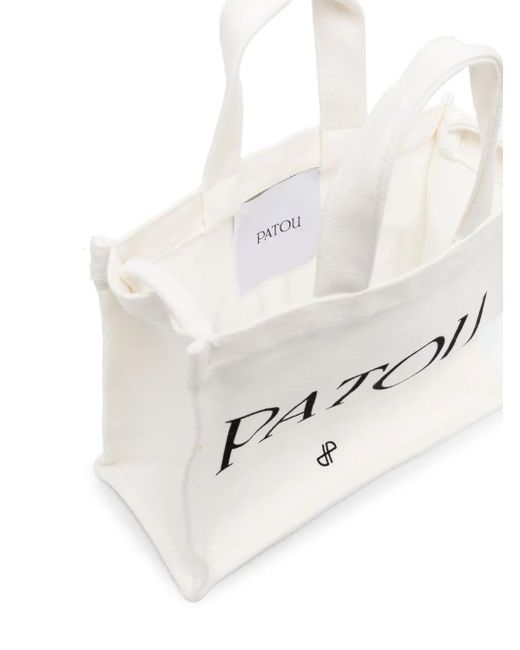 Patou White Logo Tote Bag