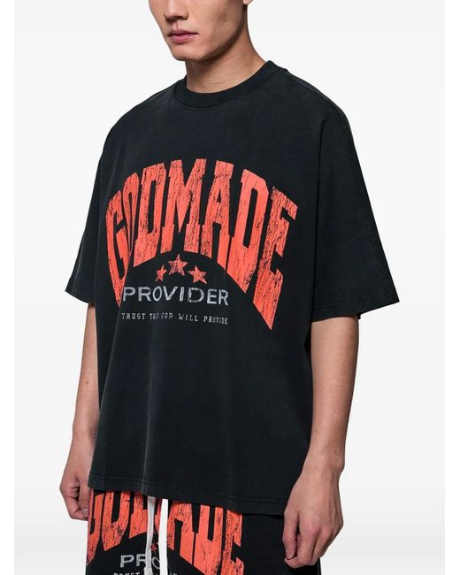GODMADE Red Cotton T-Shirt for men