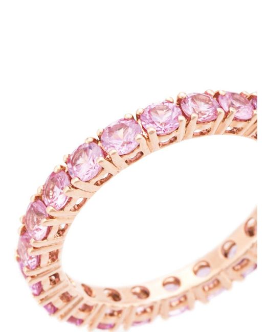 Dana Rebecca 14kt Rose Gold Pink Sapphire Eternity Ring in Metallic - Lyst