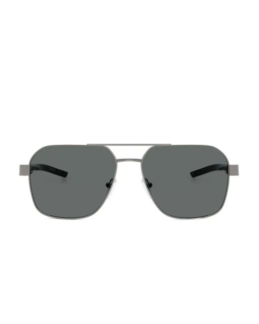 Scuderia Ferrari Gray Pilot-Frame Sunglasses for men