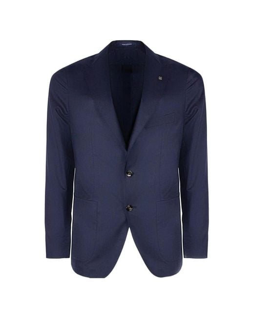 Tagliatore Blue Buttoned Blazer for men