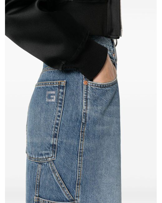 Gucci Blue Distressed Denim Shorts