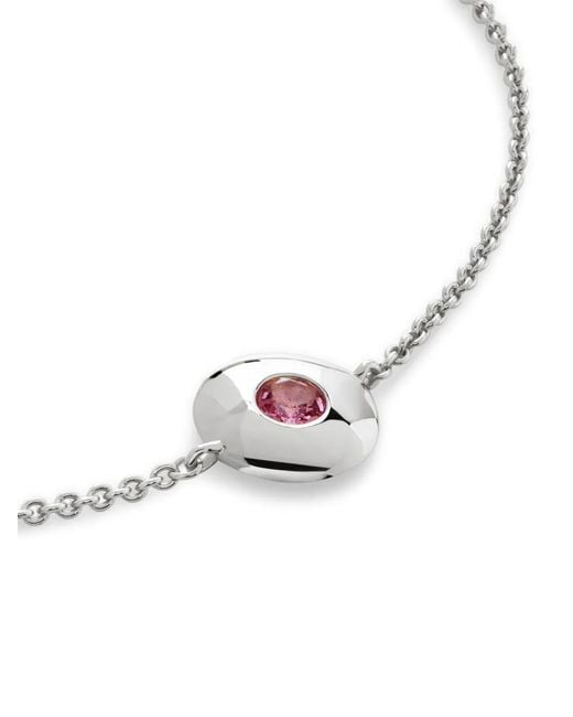 Monica Vinader White October Tourmaline Birthstone Bracelet