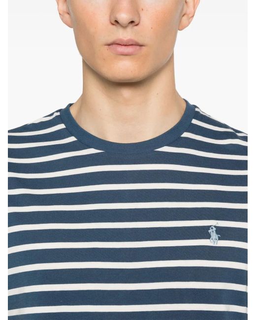 Polo Ralph Lauren Blue Polo Pony-Embroidered T-Shirt for men