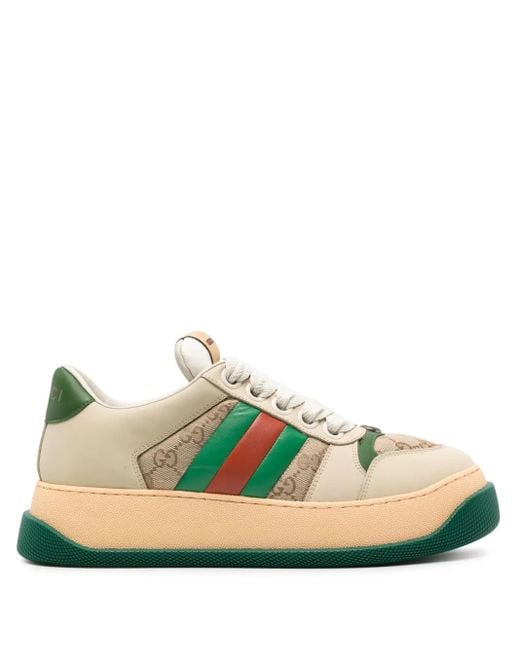Gucci Natural Leather Screener Sneakers for men