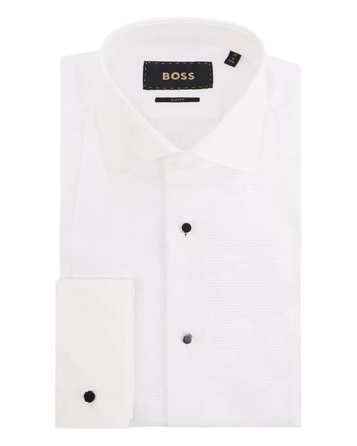 Boss White Button Fastening Shirt for men