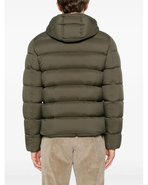 Herno Green Detachable-Hood Jacket for men
