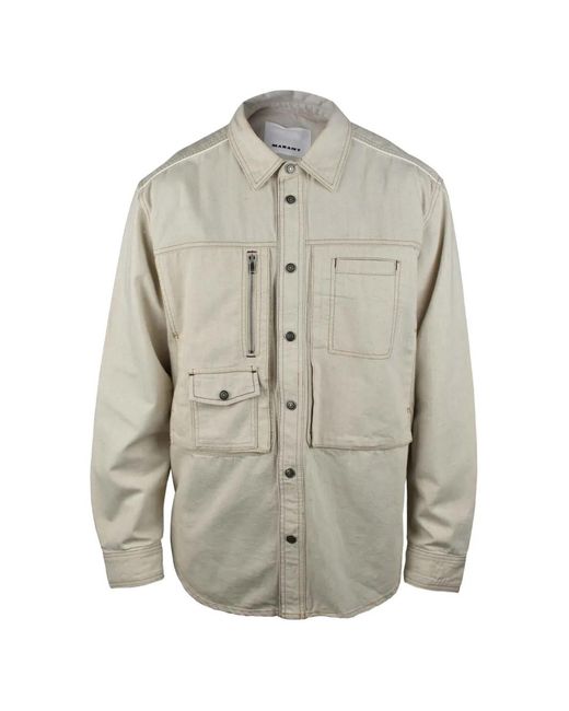 Isabel Marant Gray Exposed Seams Denim Jacket for men