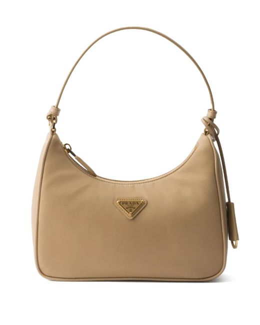 Prada Natural Mini Re-Edition Shoulder Bag