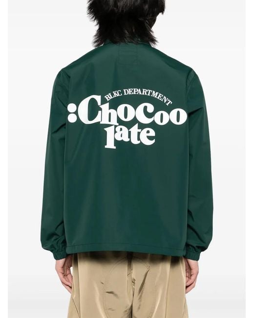 Giacca Con Logo di Chocoolate in Green da Uomo