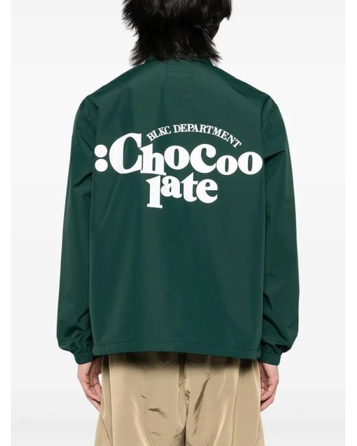 Chocoolate Green Logo Jacket for men