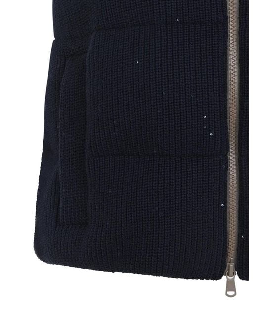 Brunello Cucinelli Blue Jackets Cotone Polyestere