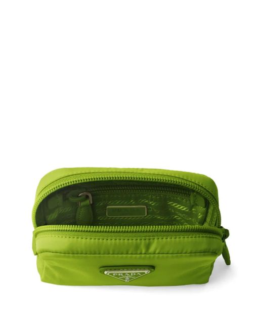 Prada Green Re-Nylon Zippered Cosmetic Pouch