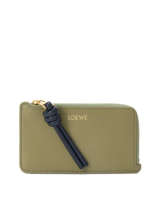 Loewe Green Knot Zip-Fastening Wallet