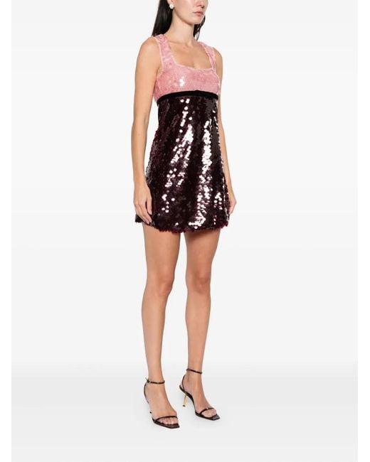 retroféte White Amethyst Sequin Mini Dress