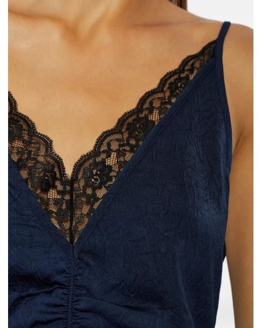 Baum und Pferdgarten Blue Atalie Lace-Trim Maxi Dress