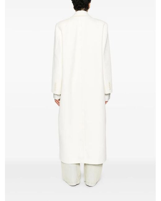 Frankie Shop White Gaia Double-Breasted Coat