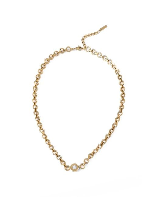 Trussardi Metallic Embellished Chain Necklace
