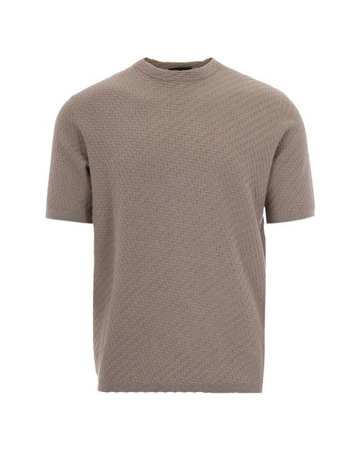 Emporio Armani Gray Short-Sleeves T-Shirt for men