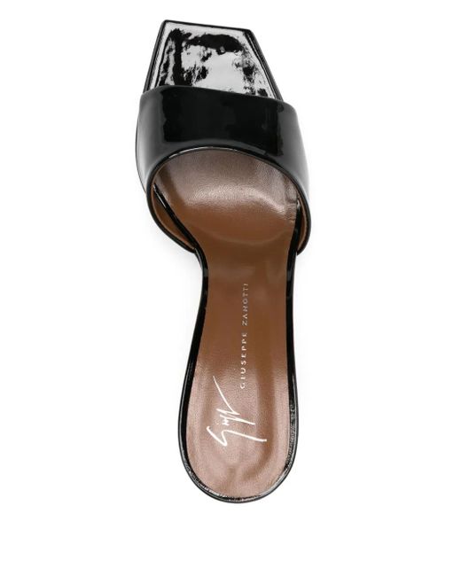Giuseppe Zanotti Black Block-Heel Square-Toe Mules