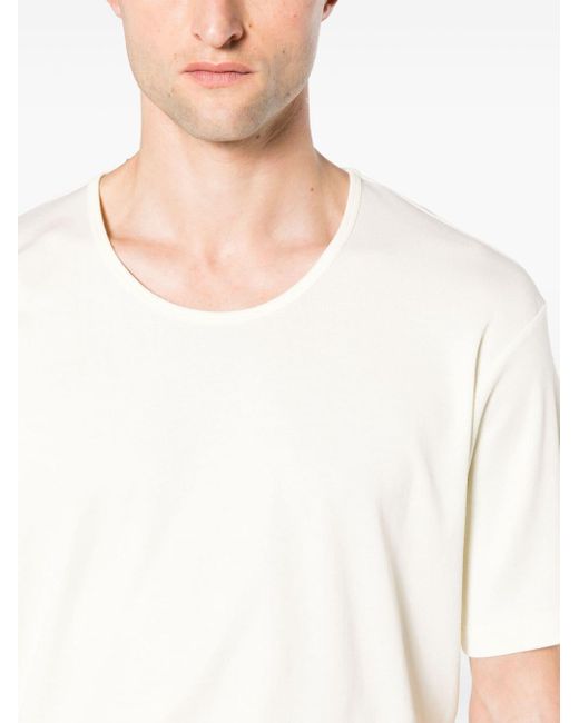 T-shirt en coton à col rond Lemaire pour homme en coloris White