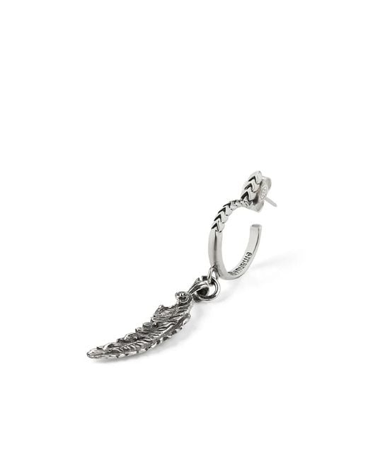 Emanuele Bicocchi Metallic Piuma Earring