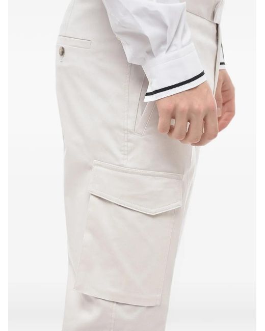 Neil Barrett White Cargo Skinny Trousers for men