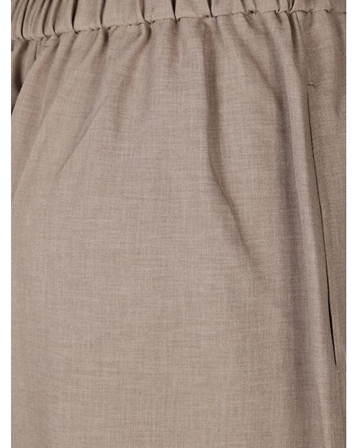 Frankie Shop Natural Elastic-Waist Trousers