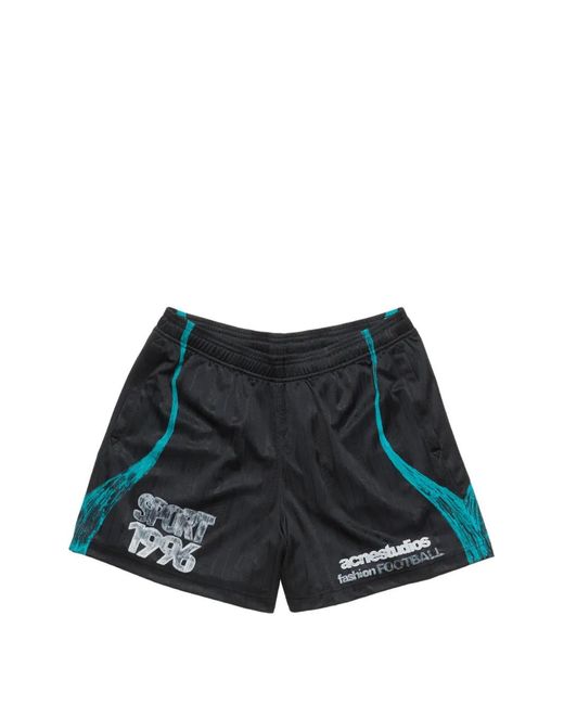 Acne White Shorts Graphiques Décontractés