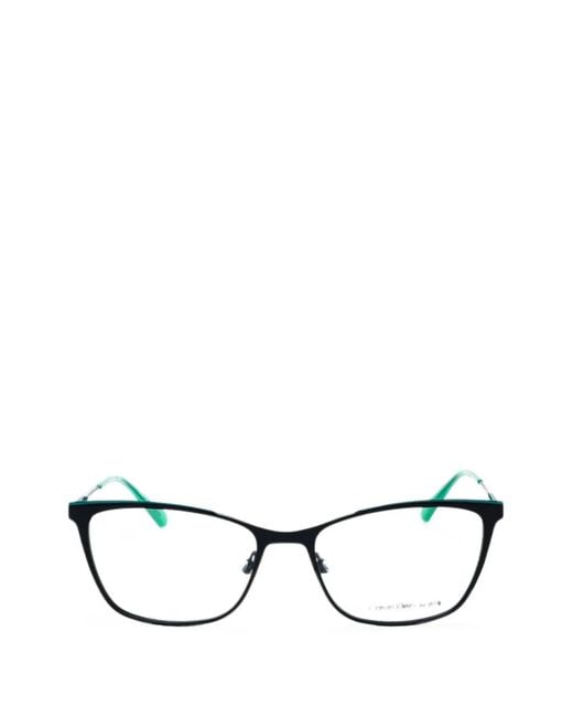 Calvin Klein Black Rectangle-Frame Glasses
