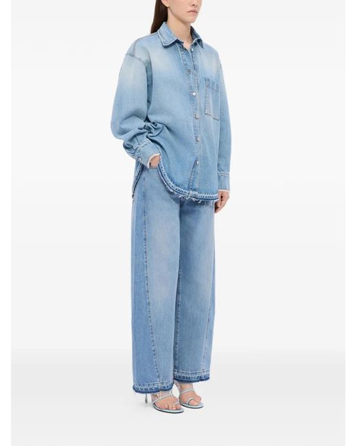 MSGM Blue Jean À Bords Francs