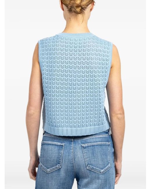 Top De Ganchillo Con Botones L'Agence de color Blue