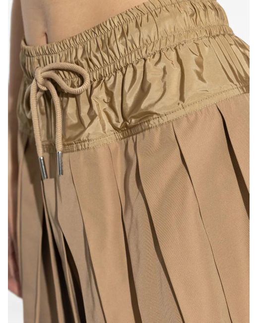 Moncler Natural Plisseerock mit Kordelzug