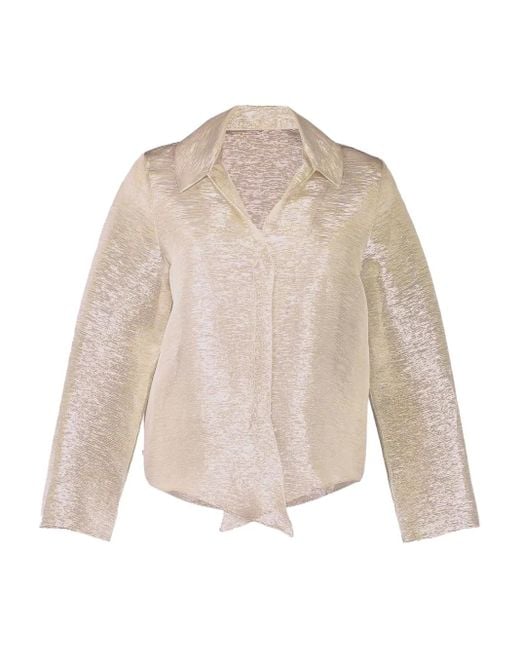 Peter Cohen Natural Gabol Metallic-Effect Shirt