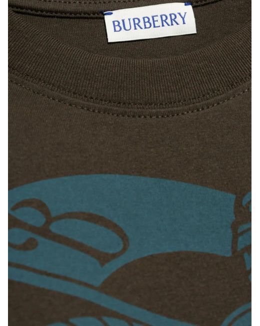 Burberry T Katoenen Shirt Met Ekd in het Green