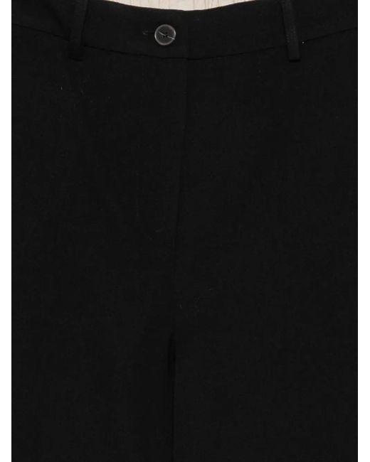 Alysi Black Pressed-Crease Trousers