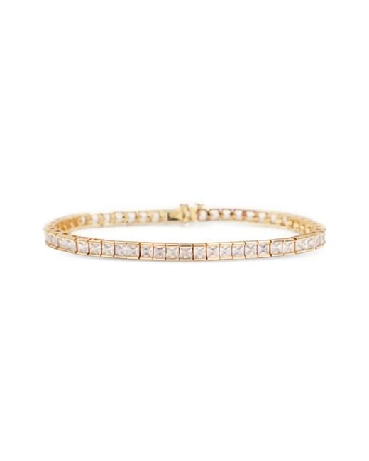 Izabel Display White Square-Cut Zirconia Tennis Bracelet