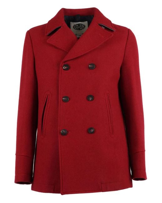 メンズ Camplin ダブルコート Red