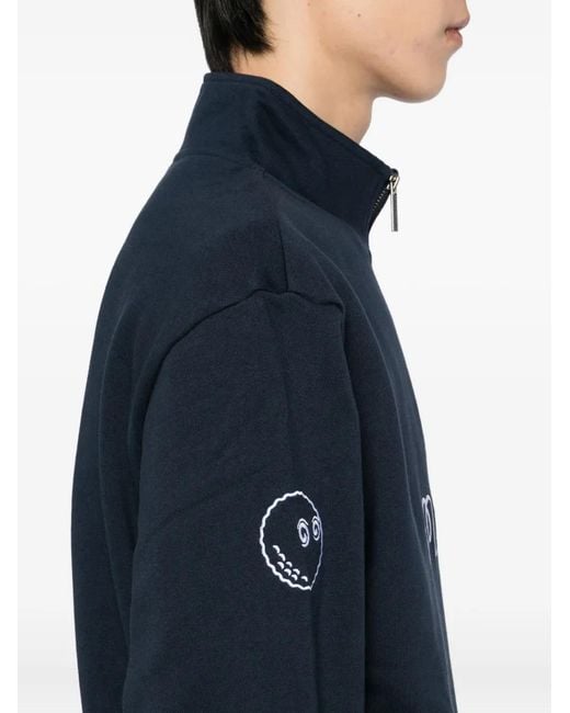 Malbon Golf Blue Collegiate Sweatshirt for men