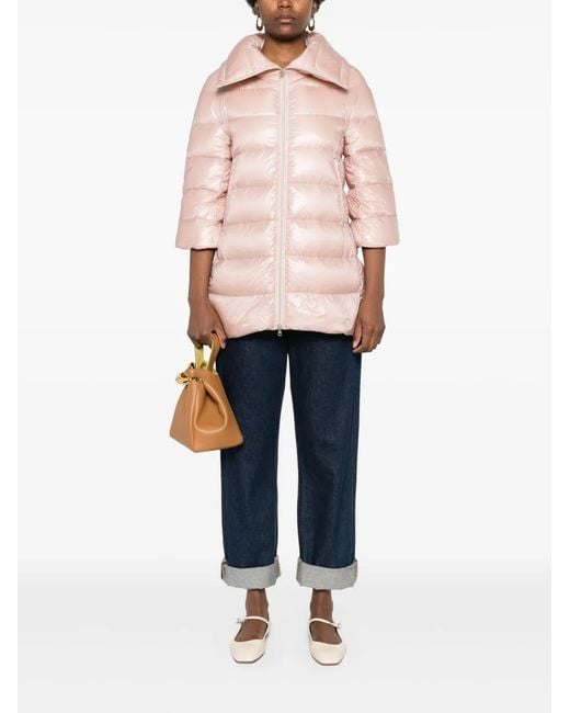 Herno Pink Cleofe Padded Coat