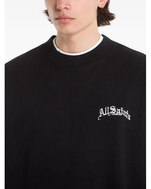 AllSaints Black Pull À Logo Imprimé for men