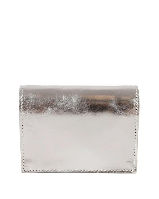 Il Bisonte Gray Small Oliveta Leather Wallet