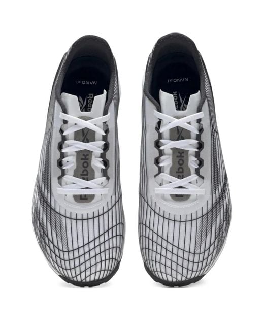 Reebok White Nano X1 Pursuit Lace-Up Sneakers for men