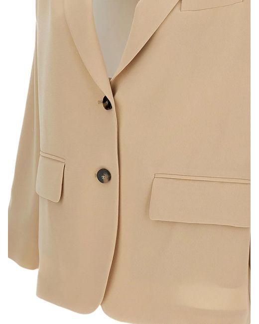 Alberto Biani Natural Two-Button Blazer
